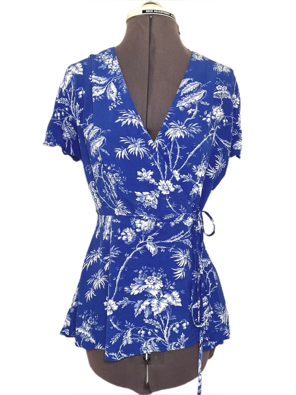 Anthropologie Maeve Clarita Toile Wrap Blouse Top Size 00/XS